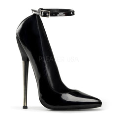 Devious,DEVIOUS DAGGER-12 Black Pat Plain Pumps - Shoecup.com