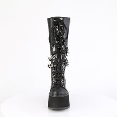 3 Inch Platform DAMNED-220 Black Vegan Leather