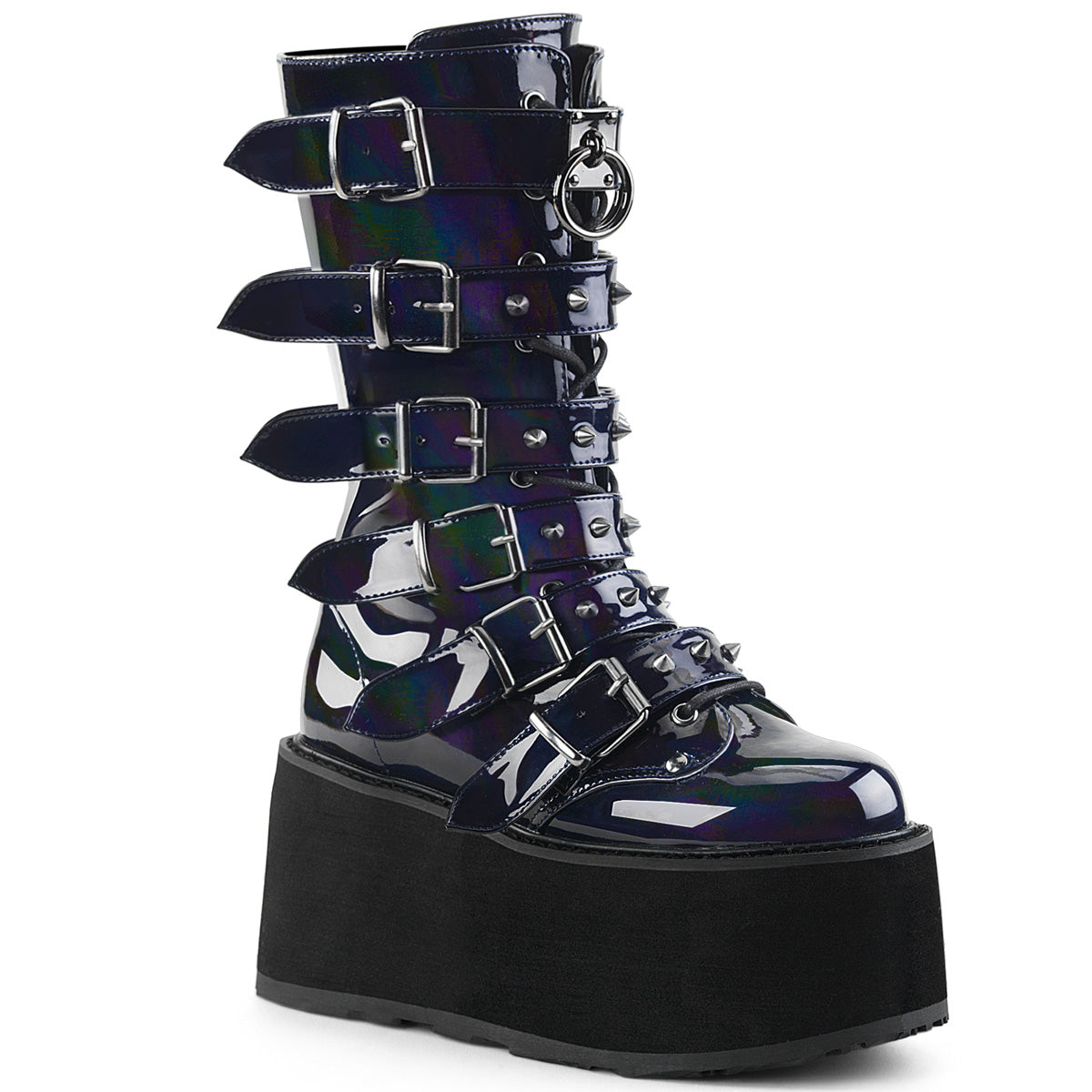 demonia-damned-225-black-hologram-vegan-leather
