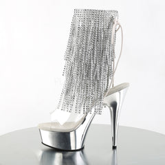 6 Inch Heel DELIGHT-1017RSF Silver Chrome