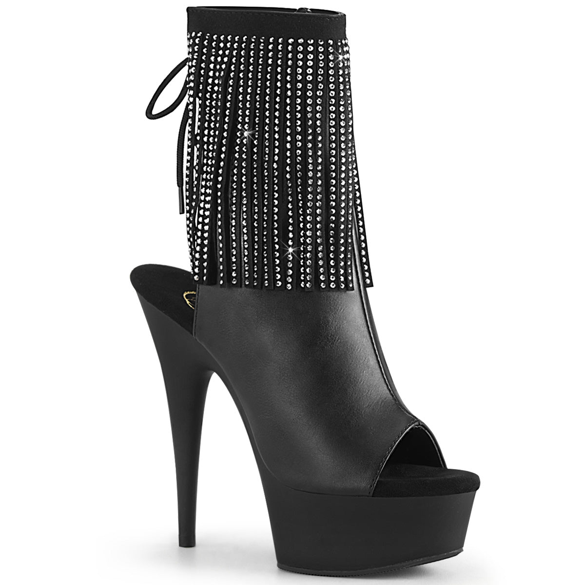 6" Heel DELIGHT-1018RSF Black Pu
