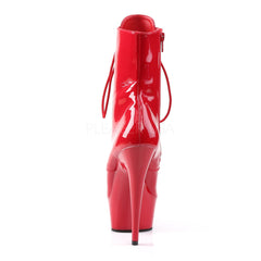 PLEASER DELIGHT-1020 Red Pat-Red Ankle Boots