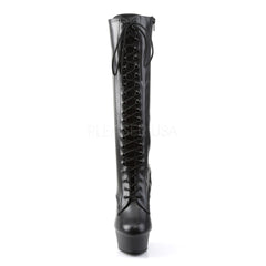 6 Inch Heel DELIGHT-2023 Black Stretch Pu