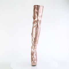 6 Inch Heel DELIGHT-3000HWR Rose Gold Holo