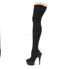 6 Inch Heel DELIGHT-3003 Black Lycra