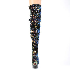 6 Inch Heel DELIGHT-3004 Blue Sequins