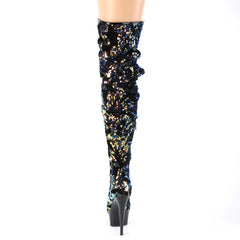 6 Inch Heel DELIGHT-3004 Blue Sequins