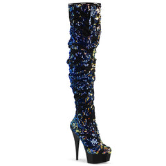 6" Heel DELIGHT-3004 Blue Sequins