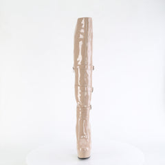 6 Inch Heel DELIGHT-3018 Nude Stretch Patent