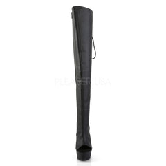 PLEASER DELIGHT-3019 Black Thigh High Boots