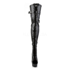 6 Inch Heel DELIGHT-3025 Black PU