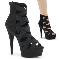 6" Heel DELIGHT-600-24 Black Elastic Band