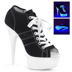 6" Heel DELIGHT-600SK-01 Black Canvas