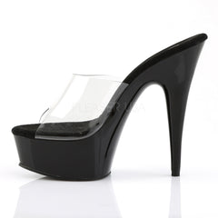 6 Inch Heel DELIGHT-601 Clear-Black