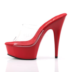 6 Inch Heel DELIGHT-601 Clear-Red