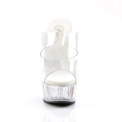 PLEASER DELIGHT-602 Clear Stiletto Slides