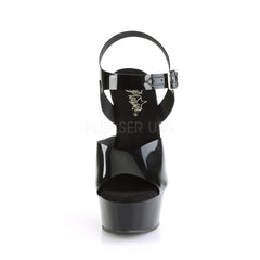 6 Inch Heel DELIGHT-608N Black Jelly Like TPU