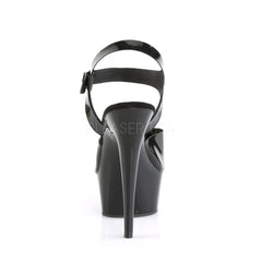 6 Inch Heel DELIGHT-608N Black Jelly Like TPU