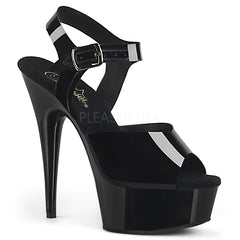 6" Heel DELIGHT-608N Black Jelly Like TPU