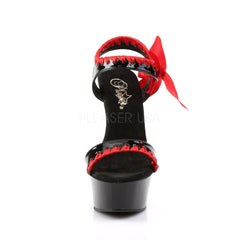 6 Inch Heel DELIGHT-615 Black-Red