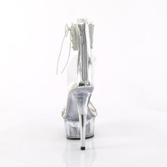 6 Inch Heel DELIGHT-627RS Clear Silver
