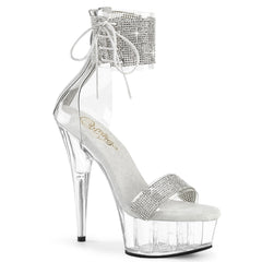 6 Inch Heel DELIGHT-627RS Clear Silver