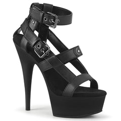 6" Heel DELIGHT-637 Black Pu