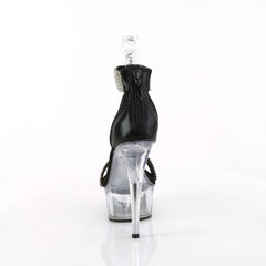 6 Inch Heel DELIGHT-641 Black Shimmery Fabric