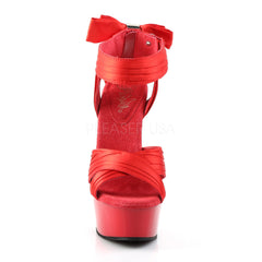 6 Inch Heel DELIGHT-668 Red Satin