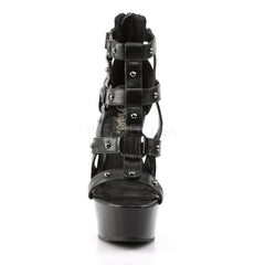 PLEASER DELIGHT-682 Black Cage Sandals