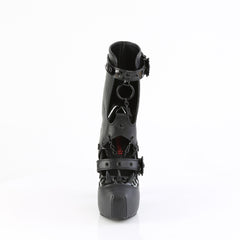 5 Inch Heel DEMON-13 Black Vegan Leather
