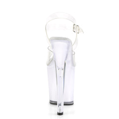 8 Inch Heel DISCOLITE-808 Clear White Glow
