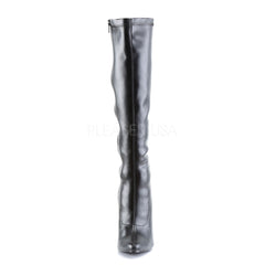 DEVIOUS DOMINA-2000 Black Stretch Pu Fetish Knee High Boots