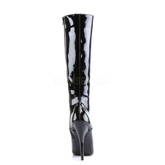 DEVIOUS DOMINA-2020 Black Pat Fetish Knee High Boots