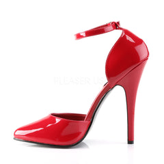 DEVIOUS DOMINA-402 Red Pat D'Orsay Pumps