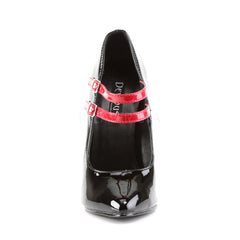 DEVIOUS DOMINA-442 Black-Red Pat Maryjane Pumps