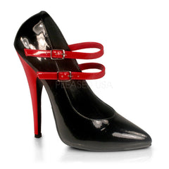 Devious,DEVIOUS DOMINA-442 Black-Red Pat Maryjane Pumps - Shoecup.com