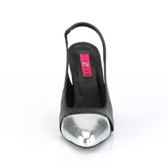 4 Inch Heel DREAM-405 Black Silver Metallic