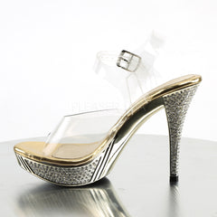 4 Inch Heel ELEGANT-408 Gold Chrome