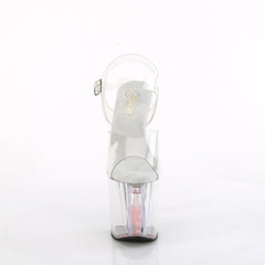 8 Inch Heel ENCHANT-708AQUA-01 Clear Baby Pink