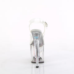 8 Inch Heel ENCHANT-708AQUA-01 Clear Baby Pink