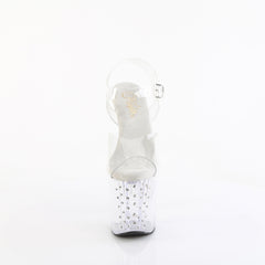 8 Inch Heel ENCHANT-708RS Clear Rhinestone