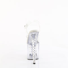 8 Inch Heel ENCHANT-708RS Clear Rhinestone