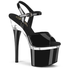 7" Heel ESTEEM-709 Black Clear