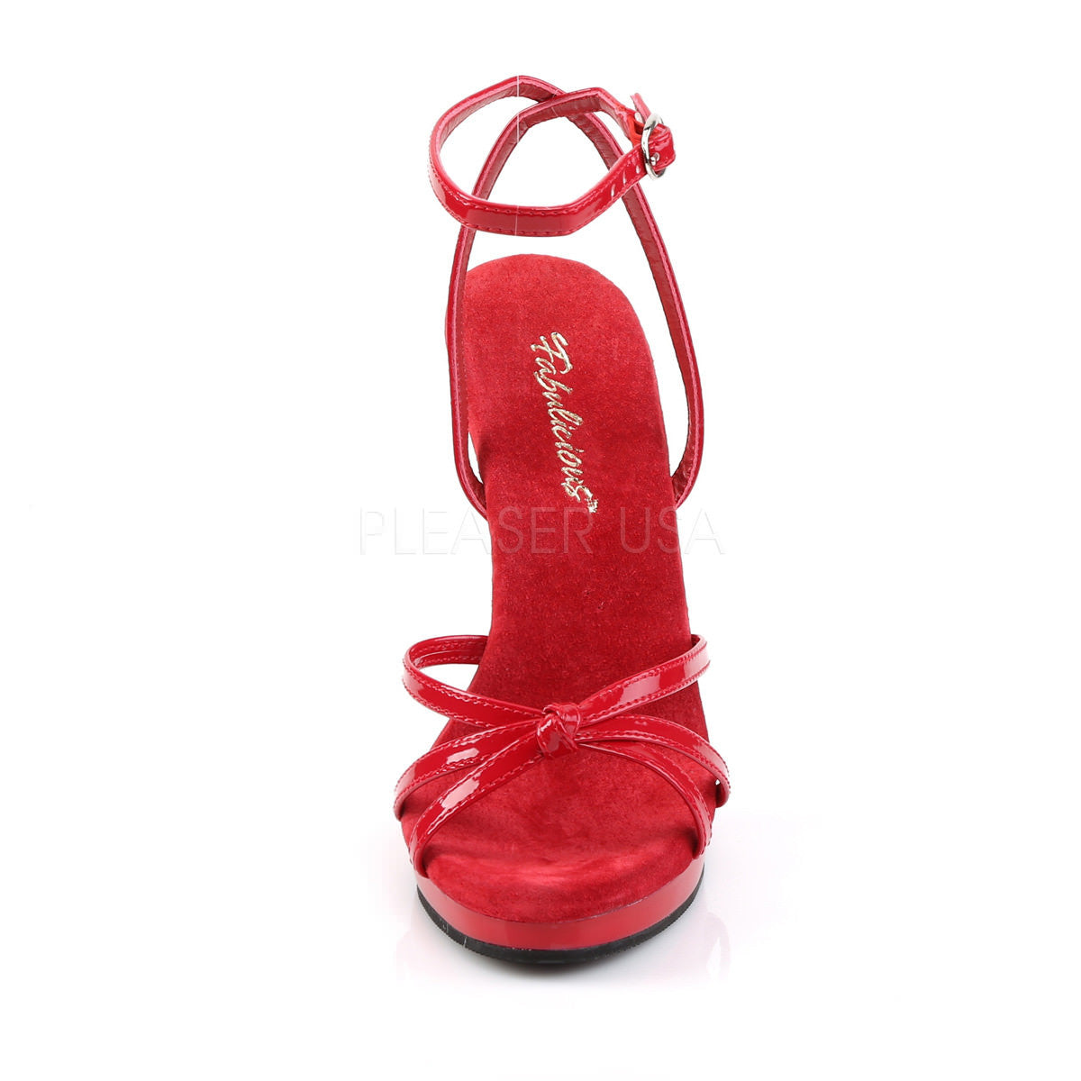 FABULICIOUS FLAIR-436 Red Pat-Red Stiletto Sandals