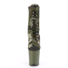 8 Inch Heel FLAMINGO-1020CAMO Green Camo Fabric
