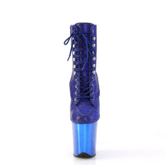 8 Inch Heel FLAMINGO-1020CHRS Royal Blue Rhinestone