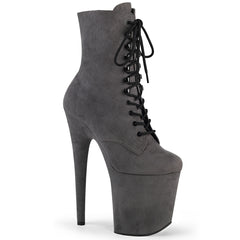 8" Heel FLAMINGO-1020FS Grey Suede