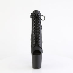 8 Inch Heel FLAMINGO-1021 Black Pu