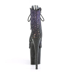 8 Inch Heel FLAMINGO-1021OMBG Purple Glitter